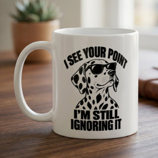 Dalmatische antisociale sarcastische puppyhond cad koffiemok