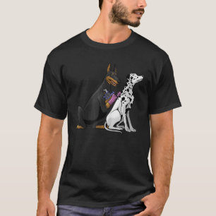 Dalmatische Dobermann-hond Cool Tattoo-artiest Cad T-shirt