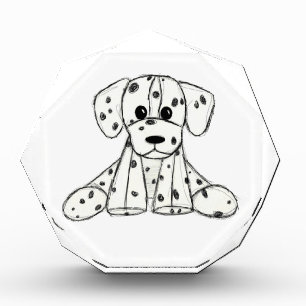 Dalmatische gevulde hond tekening overzicht eenvou fotoblokken