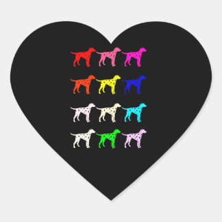 Dalmatische Gift | Dalmatisch kleurrijk Hart Sticker