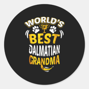 Dalmatische Gift 's Werelds beste Dalmatische om Ronde Sticker