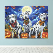 Dalmatische Halloween Spooky Canvas Afdruk (Insitu (Houten vloer))