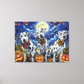 Dalmatische Halloween Spooky Canvas Afdruk (Voorkant)