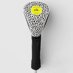 Dalmatische Hond Abstract Patroon Hot Pink Monogra Golfheadcover