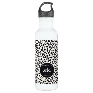 Dalmatische hond Abstract patroonmonogram Waterfles