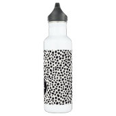Dalmatische hond Abstract patroonmonogram Waterfles (Rechts)