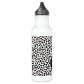 Dalmatische hond Abstract patroonmonogram Waterfles (Links)