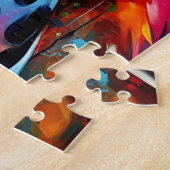 Dalmatische hond acrylprint | Kleurrijk | Levendig Legpuzzel (Zijkant)