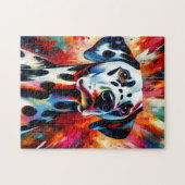 Dalmatische hond acrylprint | Kleurrijk | Levendig Legpuzzel (Horizontaal)