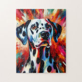 Dalmatische hond acrylprint | Kleurrijk | Levendig Legpuzzel (Verticaal)