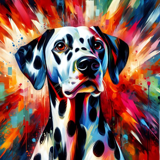 Dalmatische hond acrylprint | Kleurrijk | Levendig Legpuzzel