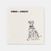 Dalmatische Hond Cocktail Servet voor bruiloft (Voorkant)