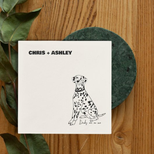 Dalmatische Hond Cocktail Servet voor bruiloft