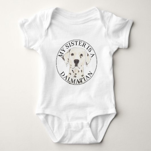 Dalmatische hond Grote zus Romper (Voorkant)