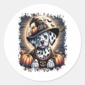 Dalmatische Hond Halloween Ronde Sticker (Voorkant)
