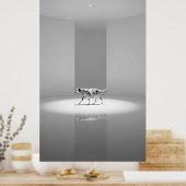Dalmatische hond in een schone witte studio poster (Keuken)