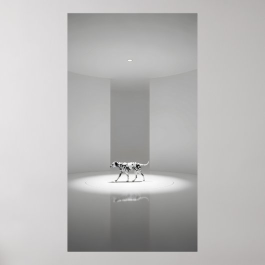 Dalmatische hond in een schone witte studio poster (Voorkant)