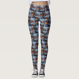 Dalmatische Hond Kerst Festiviteit Leggings