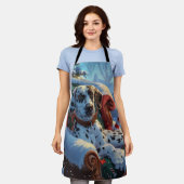 Dalmatische Hond Kerstfeest Schort (Gedragen)