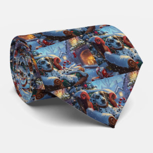 Dalmatische Hond Kerstfeest Stropdas