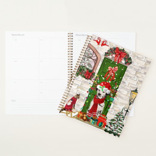 Dalmatische hond Kerstmis   Planner (Display)