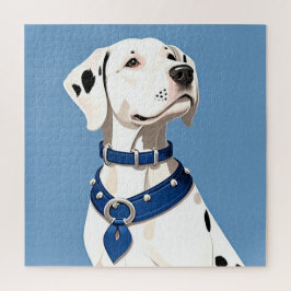 Dalmatische hond met blauwe halsband legpuzzel