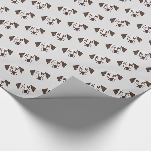Dalmatische hond met bruine poot cadeaupapier (Hoek)
