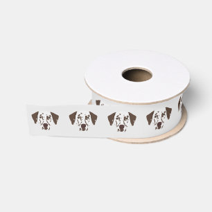 Dalmatische hond met bruine poot grosgrain lint