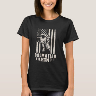 Dalmatische Hond Moeder Amerikaanse Vlag Geschenke T-shirt