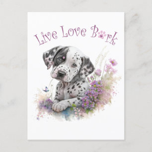 Dalmatische Hond Moeder Bloemstuk Briefkaart