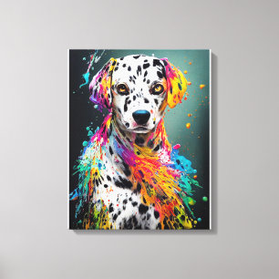 Dalmatische Hond Pet Leuke Schattige Dierenmetgeze Canvas Afdruk