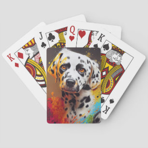 Dalmatische Hond Pet Leuke Schattige Dierenmetgeze Pokerkaarten