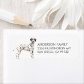 Dalmatische hond retour adres label (Insitu)