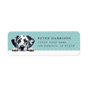 Dalmatische hond retour adreslabels etiket