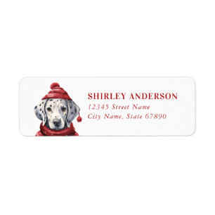 Dalmatische hond retour adreslabels etiket