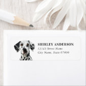 Dalmatische hond retour adreslabels etiket (Insitu)