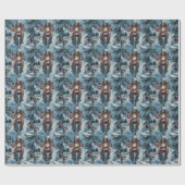 Dalmatische Hond Rijden Motorfiets Kerstmis Cadeaupapier (Vlak)