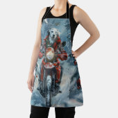 Dalmatische Hond Rijden Motorfiets Kerstmis Schort (Insitu)