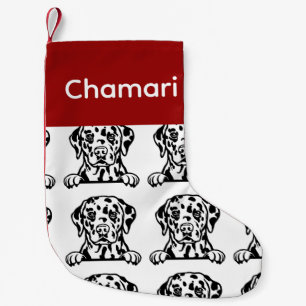 Dalmatische hond sokken Gepersonaliseerd hond Sokk Kleine Kerstsok