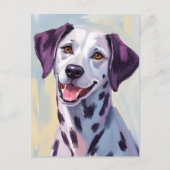 Dalmatische hond Waterverf schilderij Briefkaart (Voorkant)