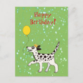 Dalmatische hond wenst een gelukkige verjaardag briefkaart (Voorkant)