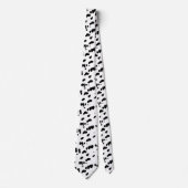 Dalmatische Hond Zwart-wit Vlekken Patroon Stropdas (Voorkant)