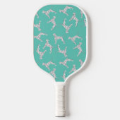 Dalmatische honden blauw pickleball paddle (Voorkant)