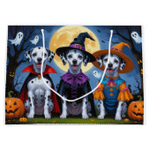 Dalmatische Honden Pompoen Halloween Grappig Groot Cadeauzakje (Voorkant)
