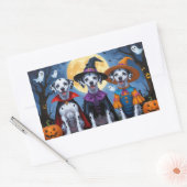 Dalmatische Honden Pompoen Halloween Grappig Rechthoekige Sticker (Envelop)