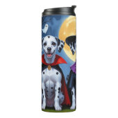 Dalmatische Honden Pompoen Halloween Grappig Thermosbeker (Gedraaid links)