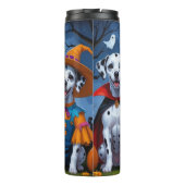 Dalmatische Honden Pompoen Halloween Grappig Thermosbeker (Achterkant)