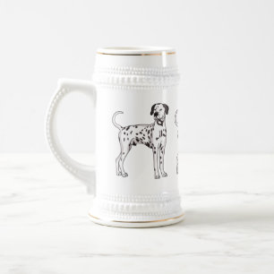 Dalmatische hondencartoon bierpul