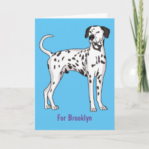 Dalmatische hondencartoon kaart