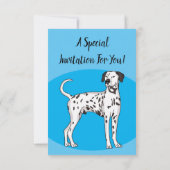 Dalmatische hondencartoon kaart (Achterkant)